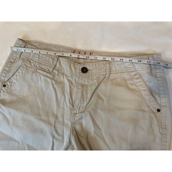 Elle Women Chino Pant 100% Cotton Mid Rise Flat Front Gray Size 14 - Picture 6 of 10
